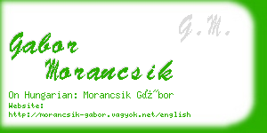 gabor morancsik business card